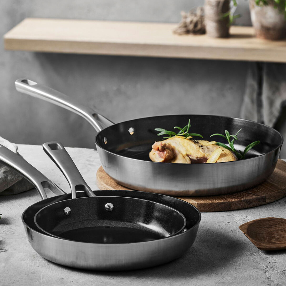 Gourmet Divette stekpanna 24 cm, rostfritt stål