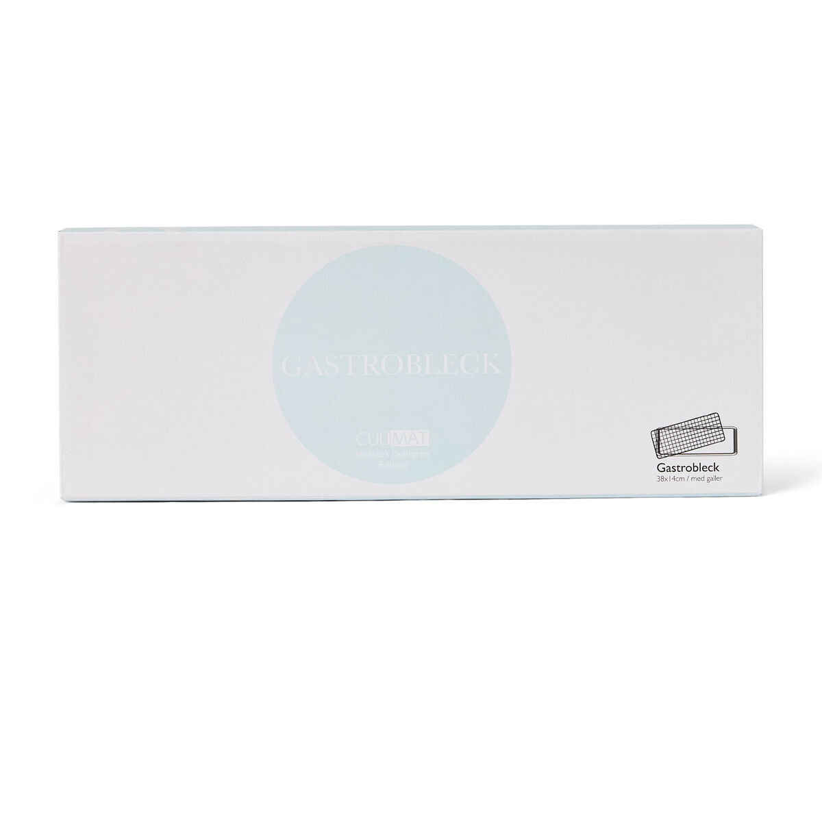 Gastrobleck med galler, 38 x 14 cm