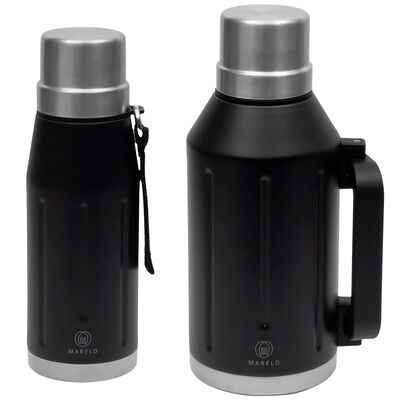 Mareld Termos 2-dels set 1,2 liter + 0,65 liter, svart