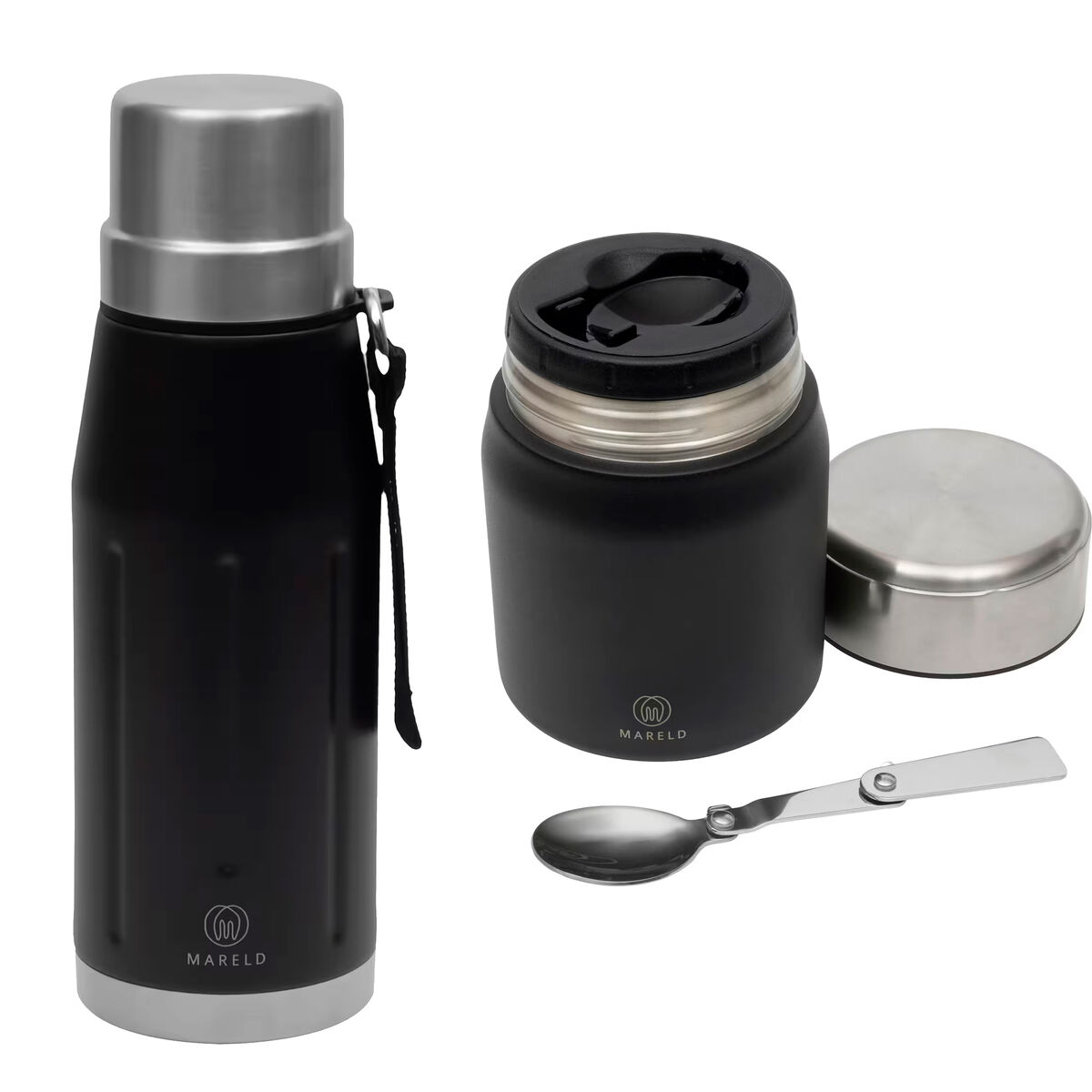 Termosset med termos 650 ml + mattermos 500 ml, svart
