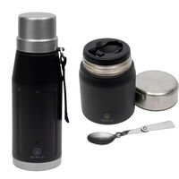 Termosset med termos 650 ml + mattermos 500 ml, svart