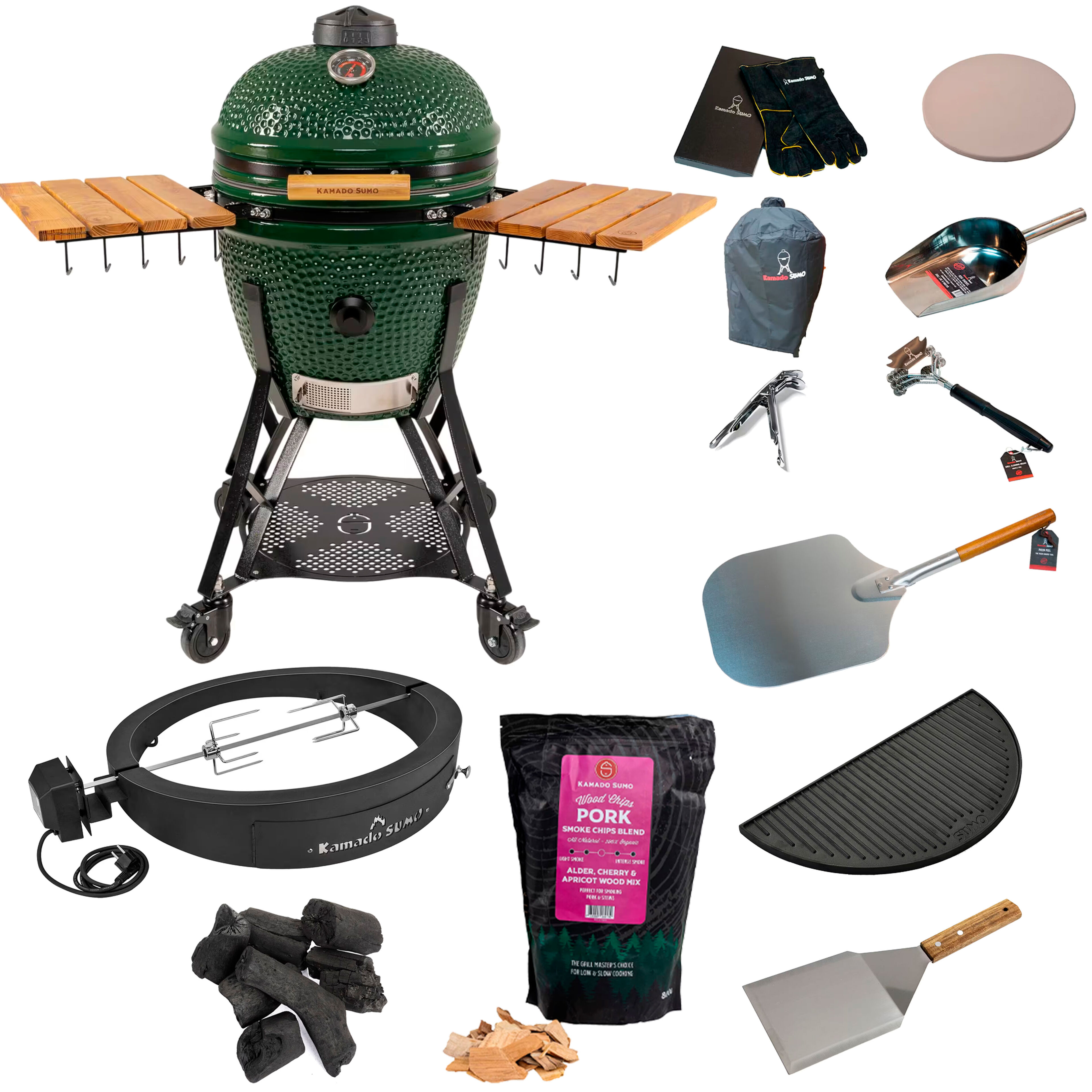 Classic Large Gen 2 kamadogrill + deluxe grillpaket, grön