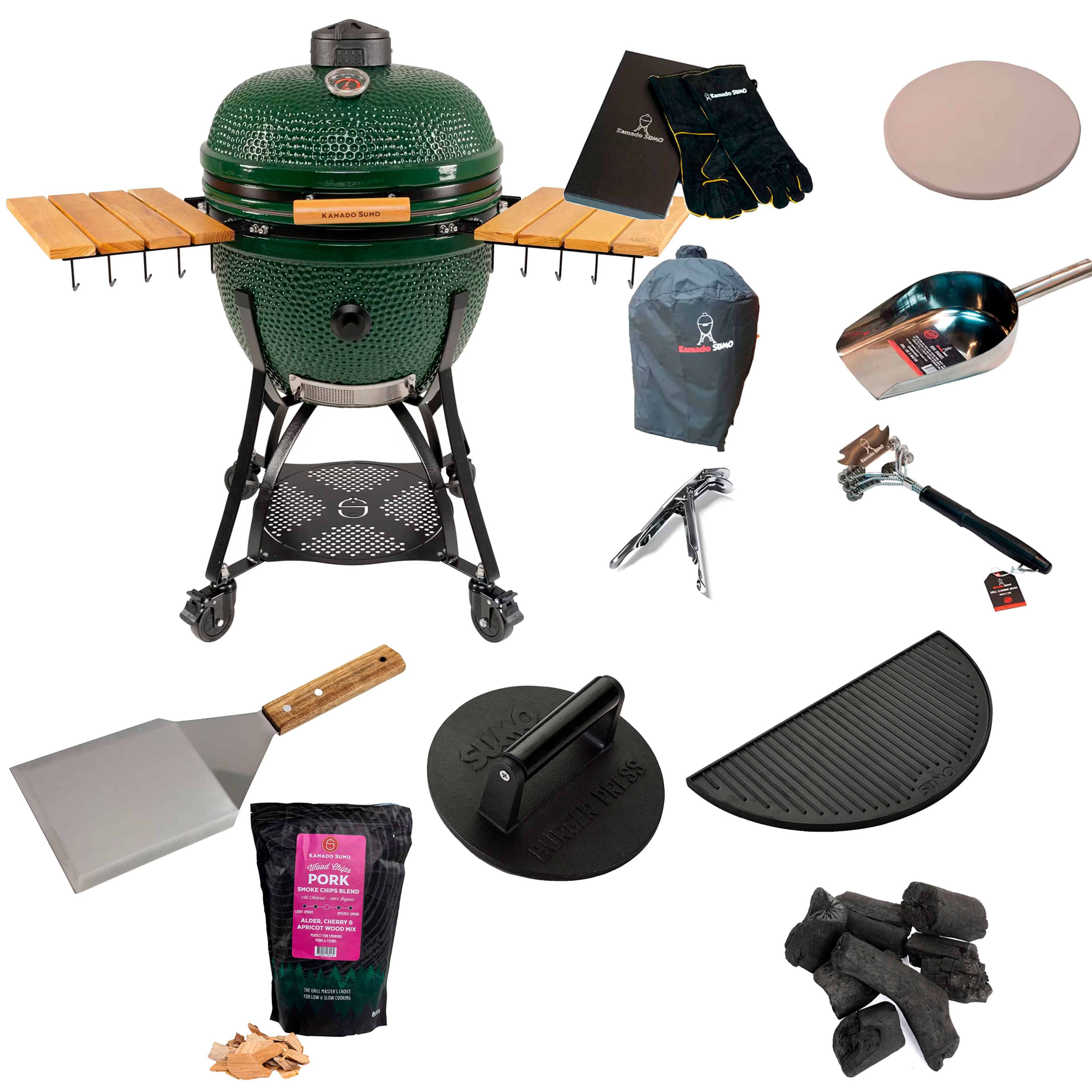  Maxi Gen 2 kamadogrill + stora grillpaketet, grön
