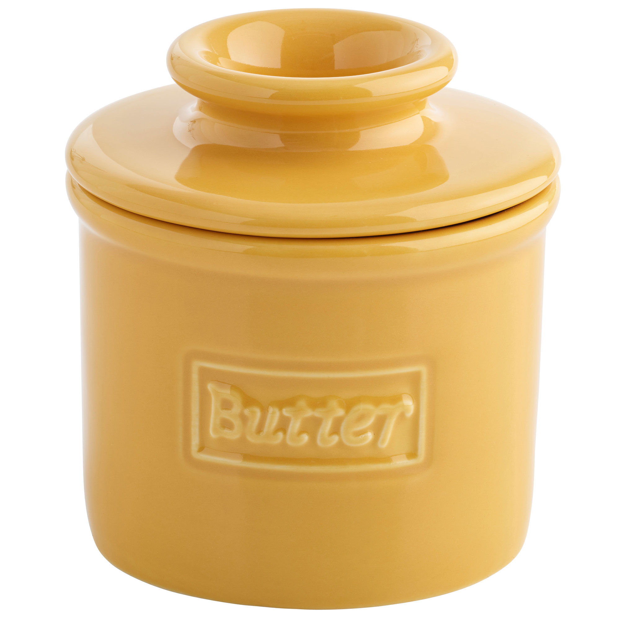 BUTTERBELL Retro Café smørklokke, golden yellow