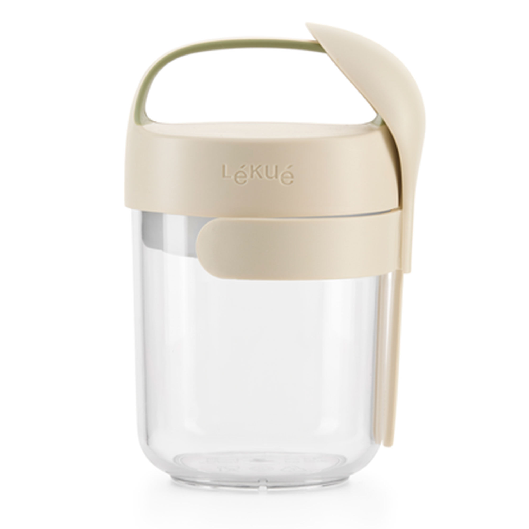 Lékué Natural beholder med ske 400 ml, beige