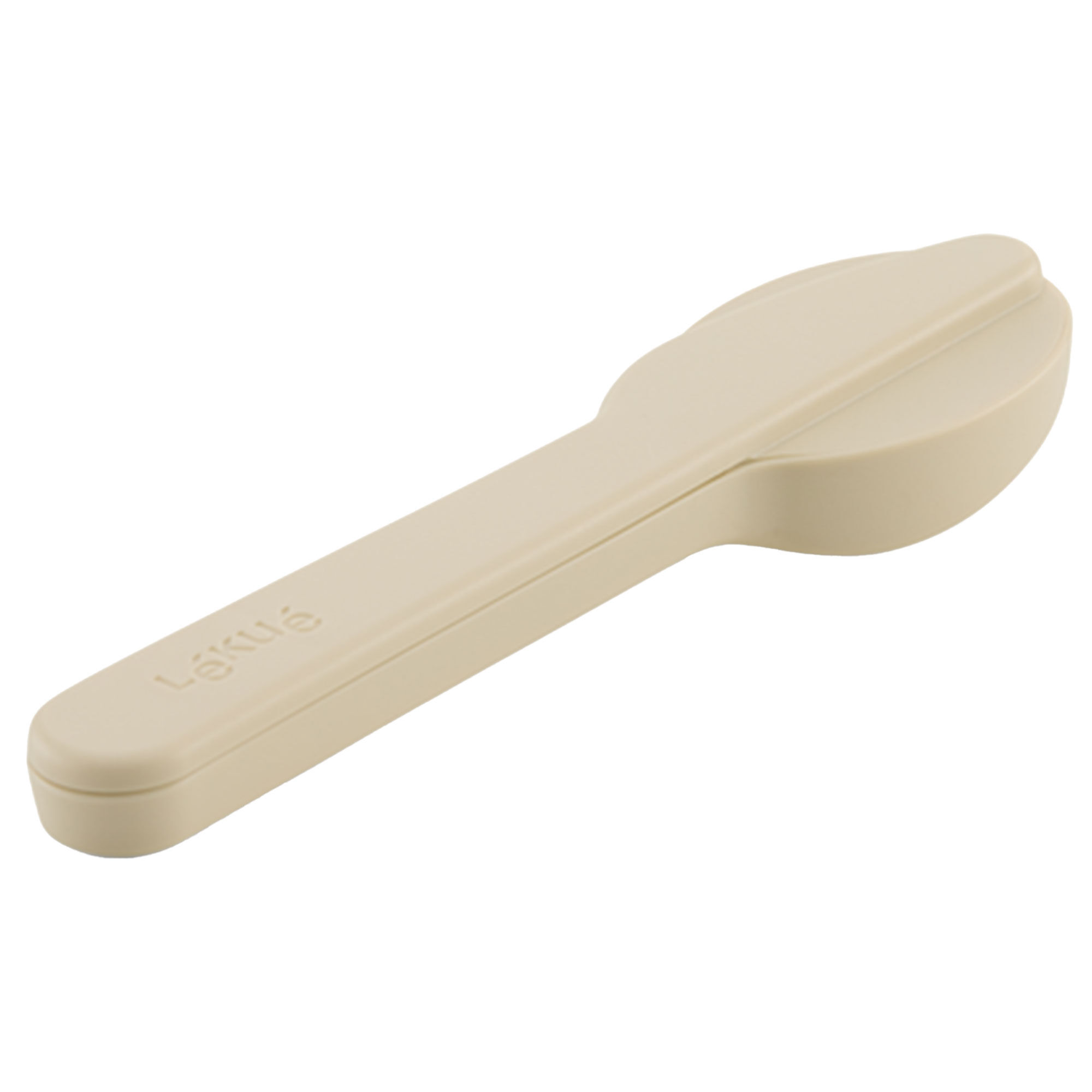 Lékué Natural bestiksæt med etui, beige