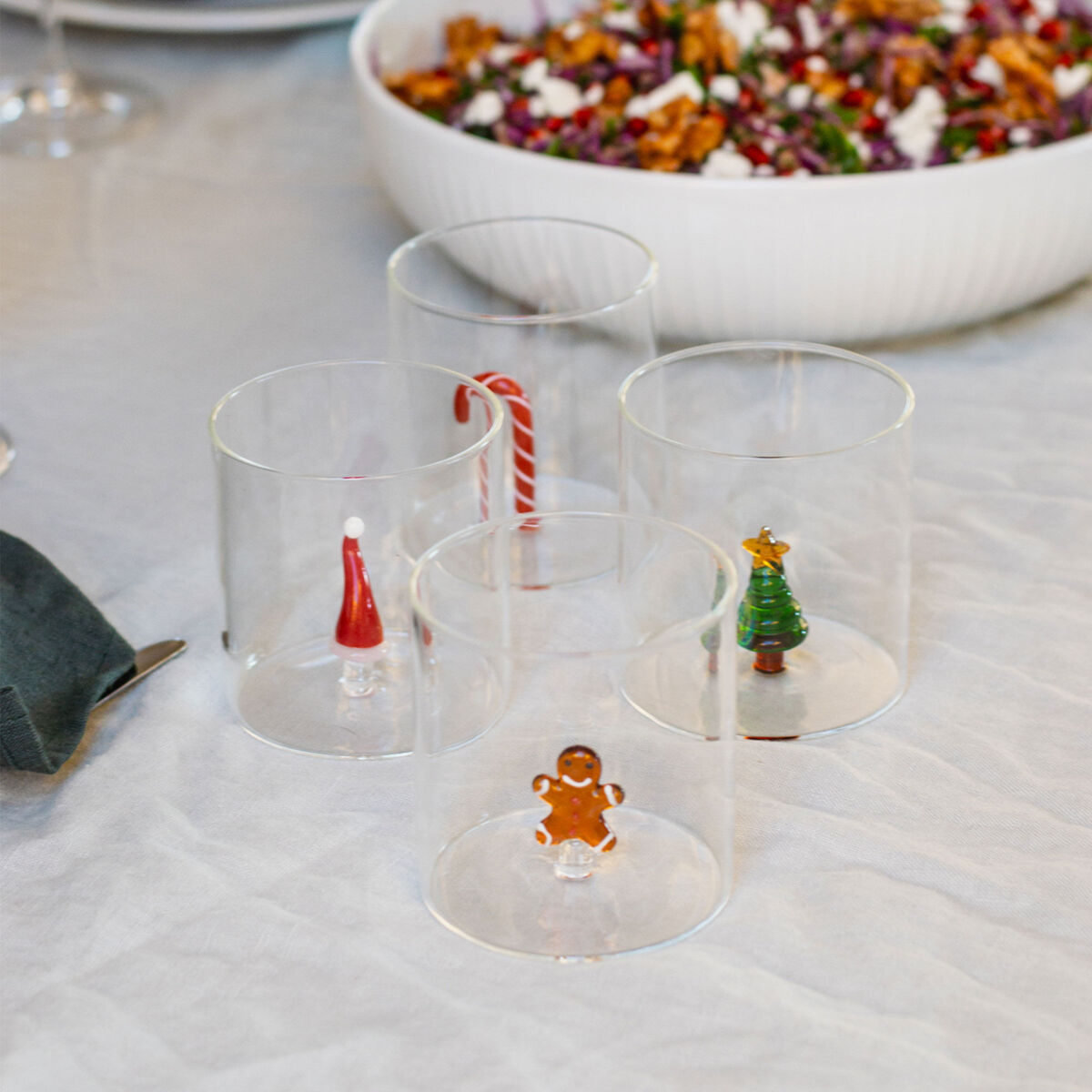 Essentials Tumblerglas 4 st, jultema