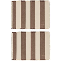 Toppu dækkeserviet, brun, 2 stk.