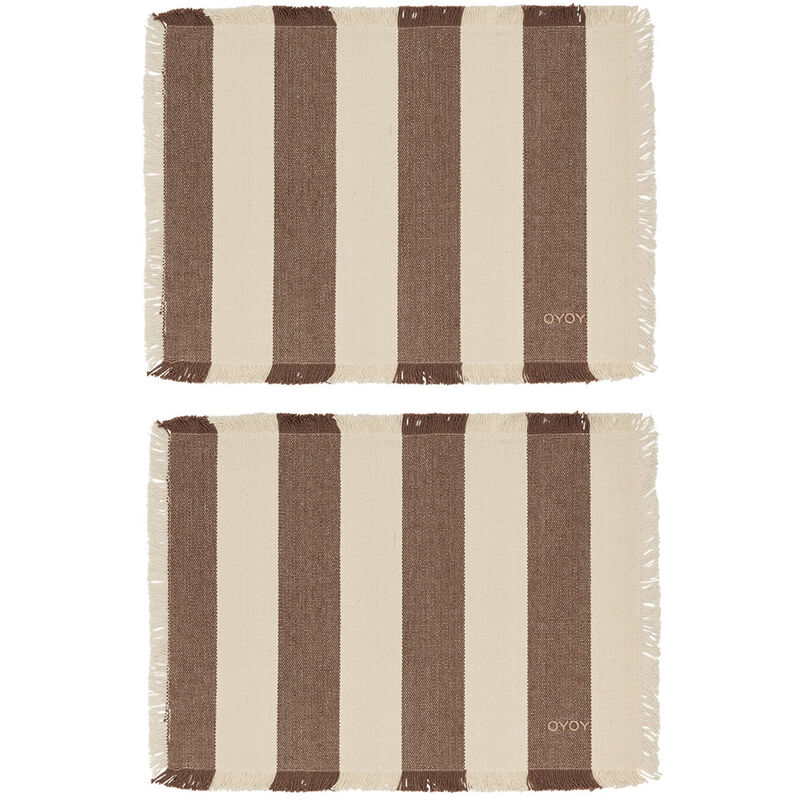Toppu dækkeserviet, brun, 2 stk.