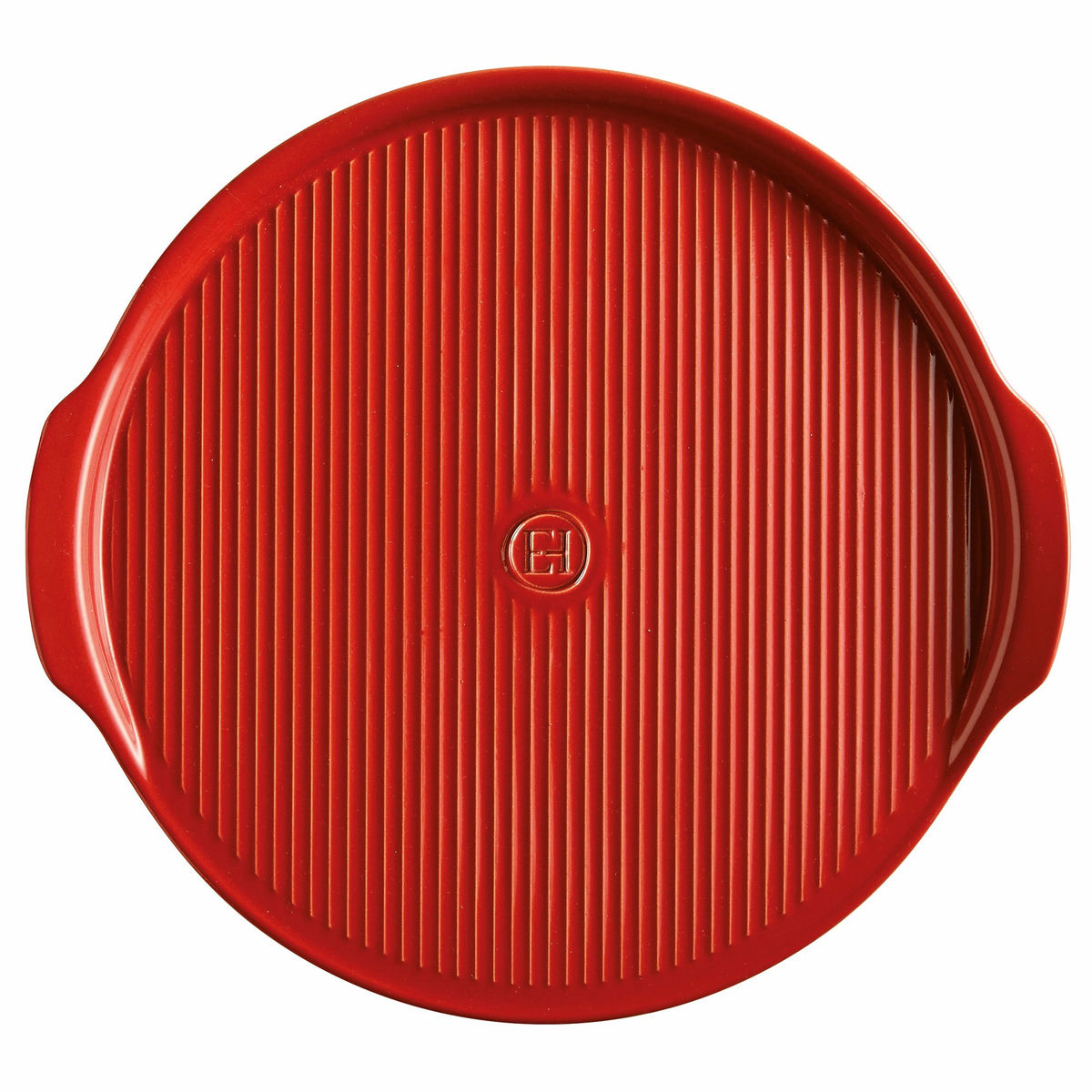 Räfflad pizzasten Ø40 cm, röd