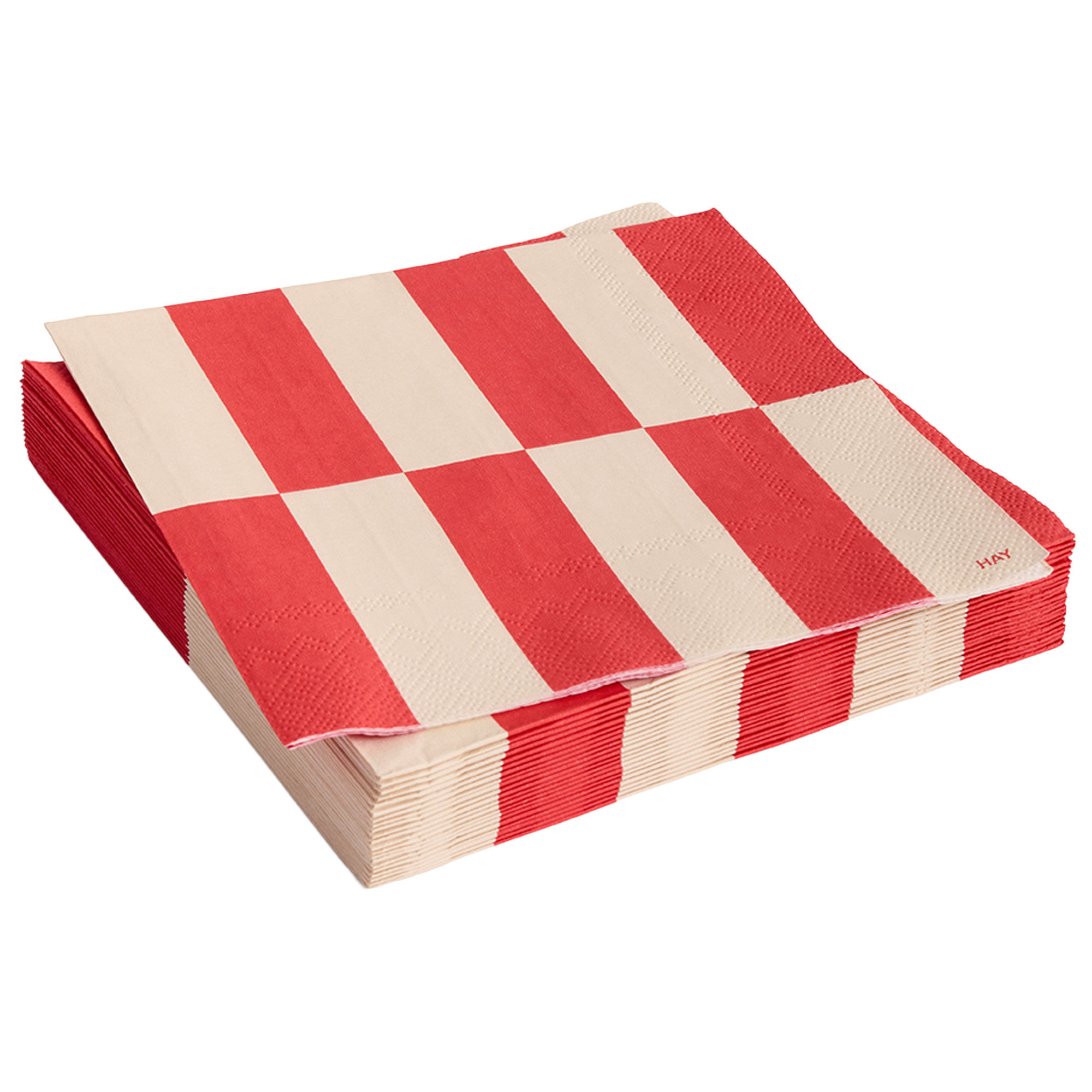 HAY Pattern frokostservietter 20-pakning, off-white/rød