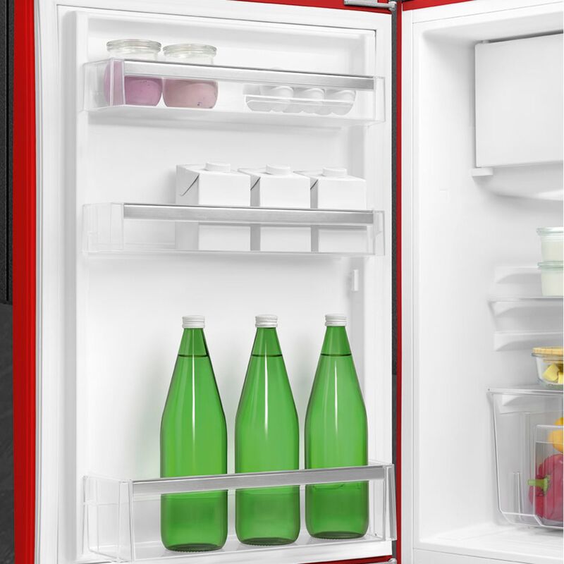 FAB10LBL6 jääkaappi pakastelokerolla, punainen