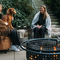 Eldstad stor med gnistskydd   