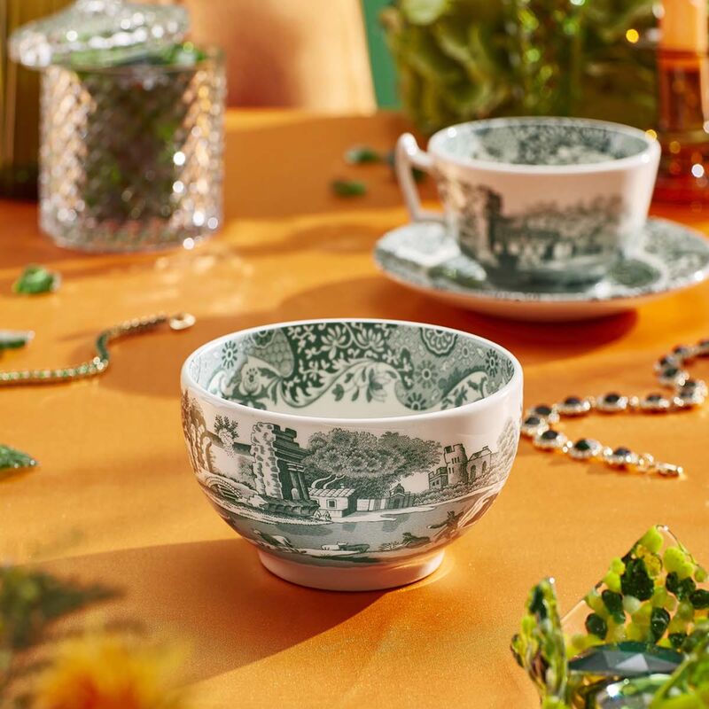 Heritage Green Italian skål 11 cm, grön/vit