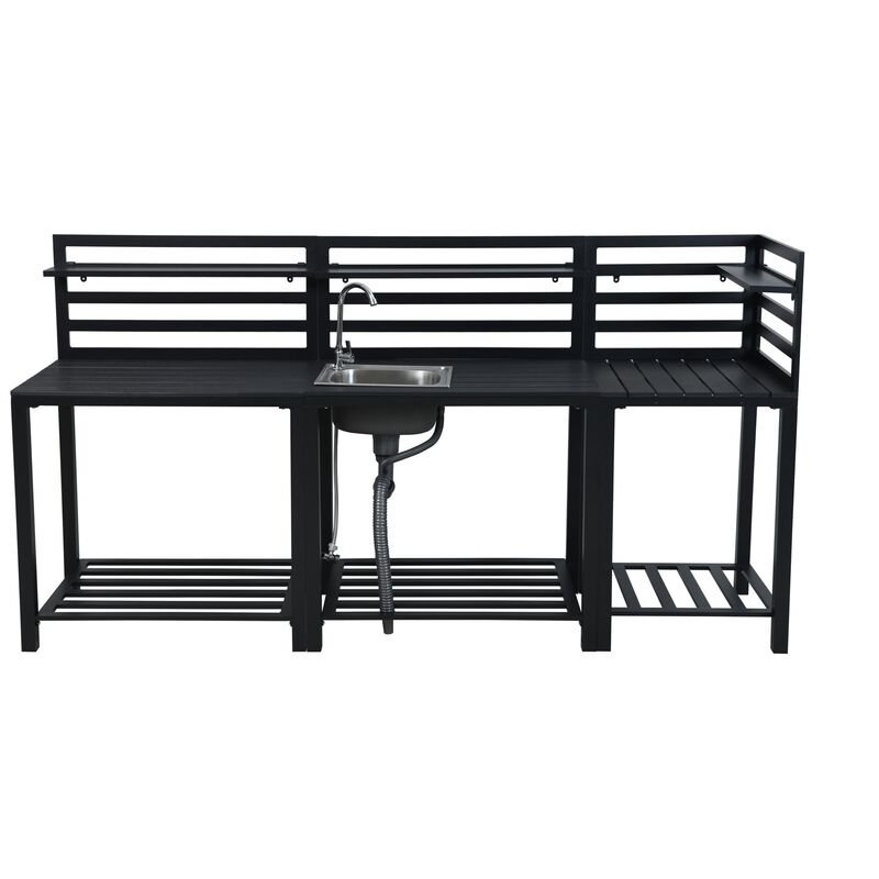 Utekjøkken modul, 3 deler med vask