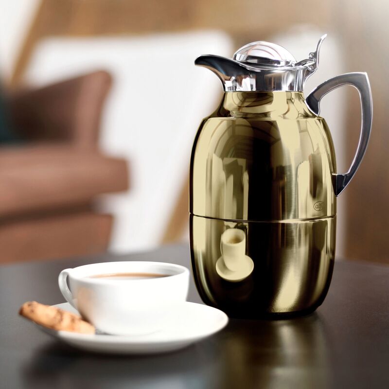 Juwel termokande rustfrit stål 1 liter, guld