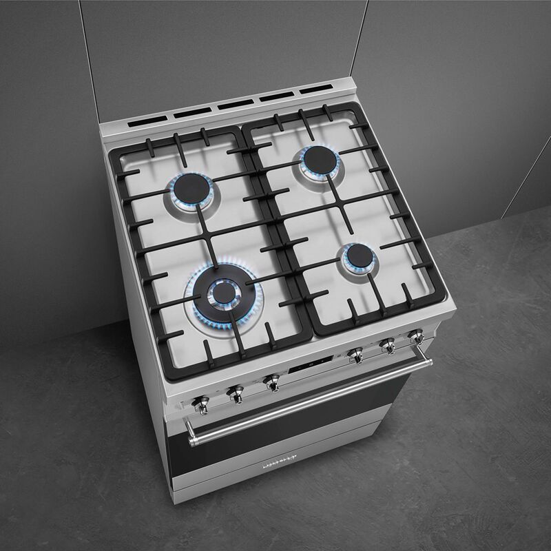 C6GMX2 Gasskomfyr Classic 60 cm, rustfritt stål