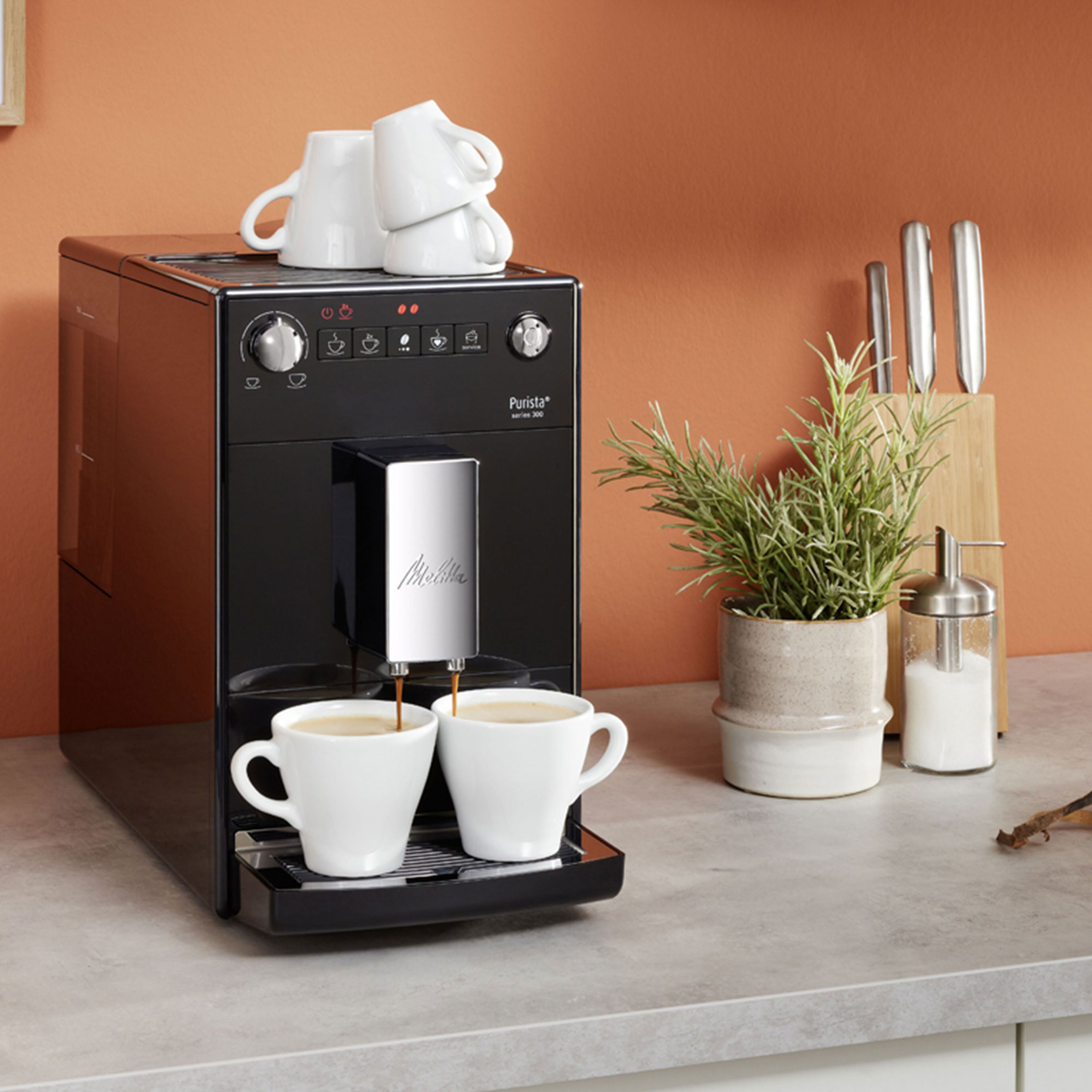 Melitta Purista helautomatisk kaffemaskin, svart