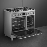 C92GMX2 Spis med gashäll & 2 Ugnar Classic Rostfritt 90CM