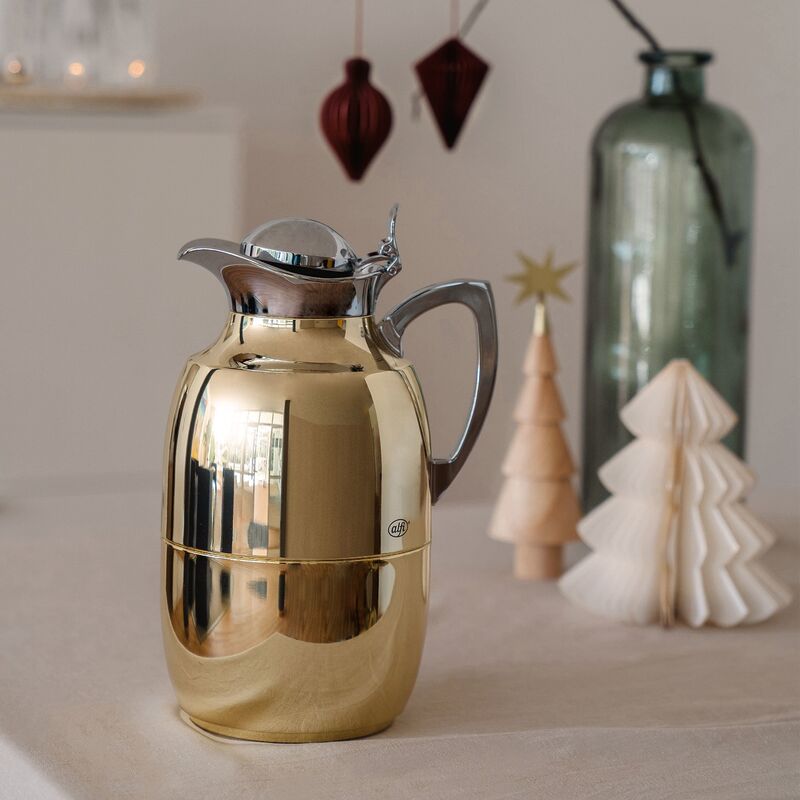 Juwel termokande rustfrit stål 1 liter, guld