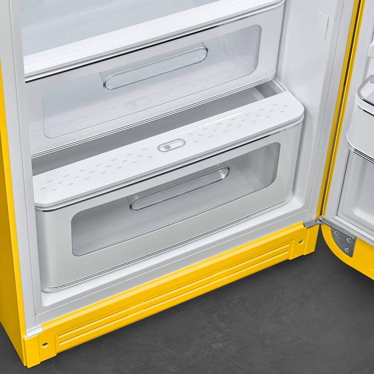 Smeg FAB28RYW6 Jääkaappi Pakastinlokero 153 cm Oikeanpuoleinen Keltainen