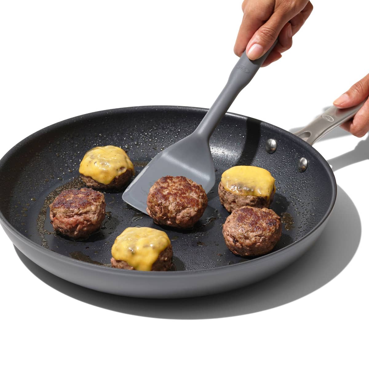 Stekspade silikon grå, stor