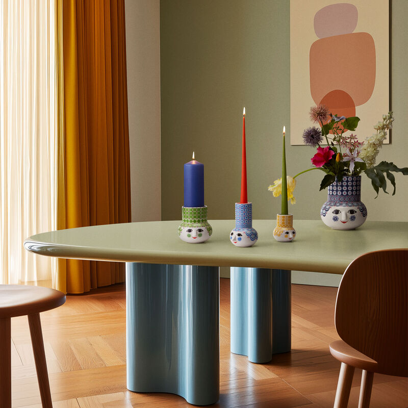 Bjørn Wiinblad Olga kynttilänjalka 9 cm, keltainen