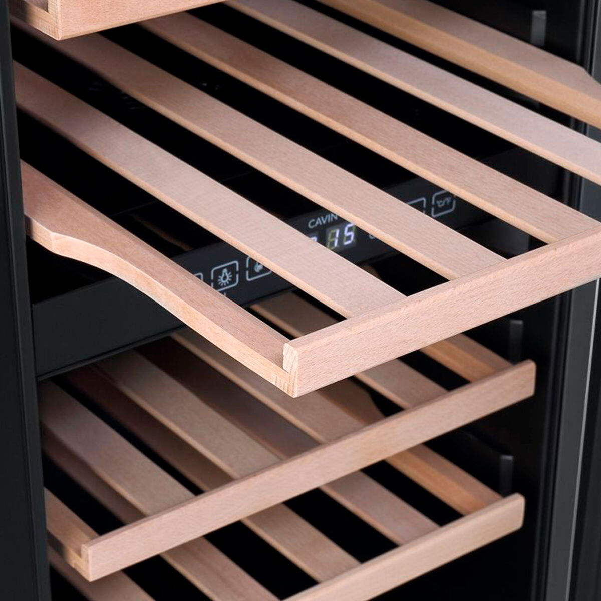 Arctic Collection 40D innbyggbart vinskap 28 flasker, svart