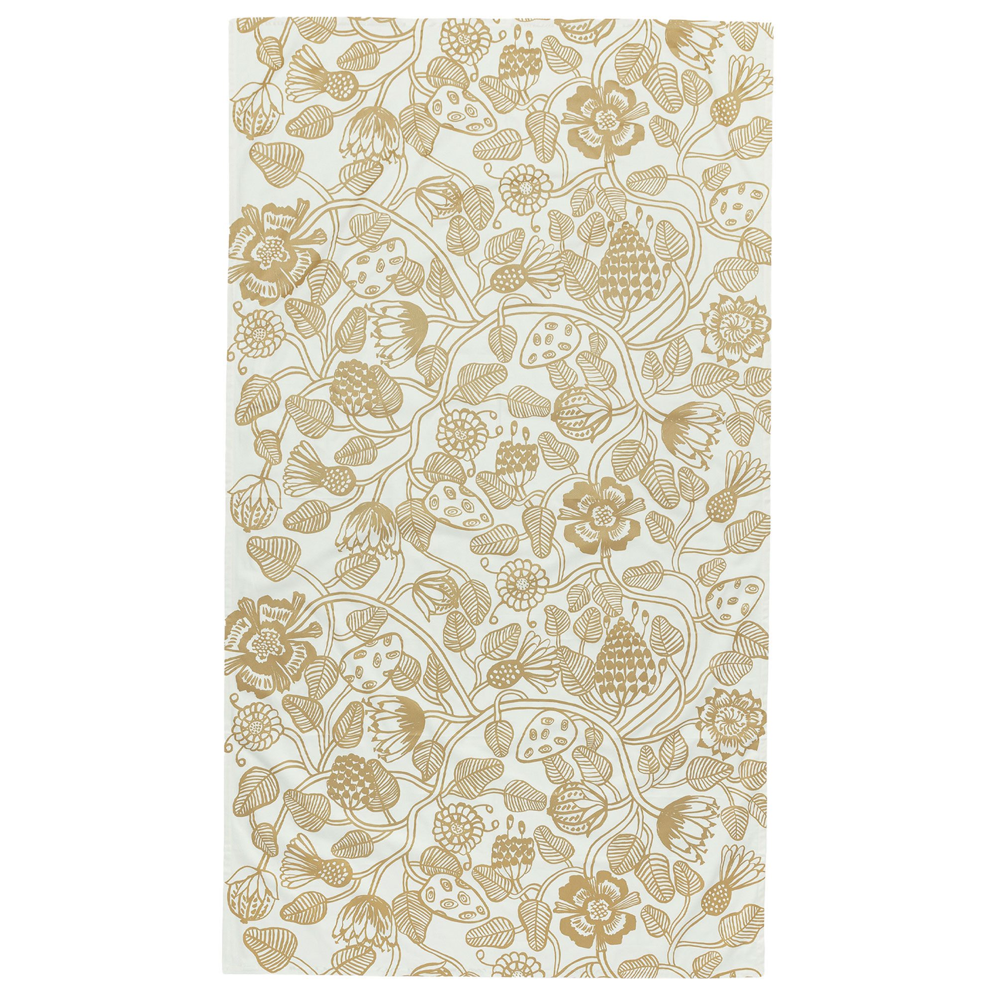 Marimekko Tiara duk 135 × 250 cm, vit/guld