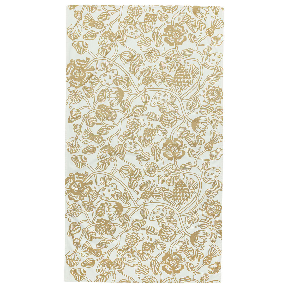 Marimekko Tiara duk 135 × 250 cm, vit/guld