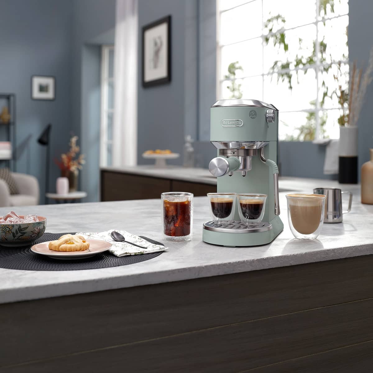 Delonghi Dedica EC890 Duo espressomaskin, grønn