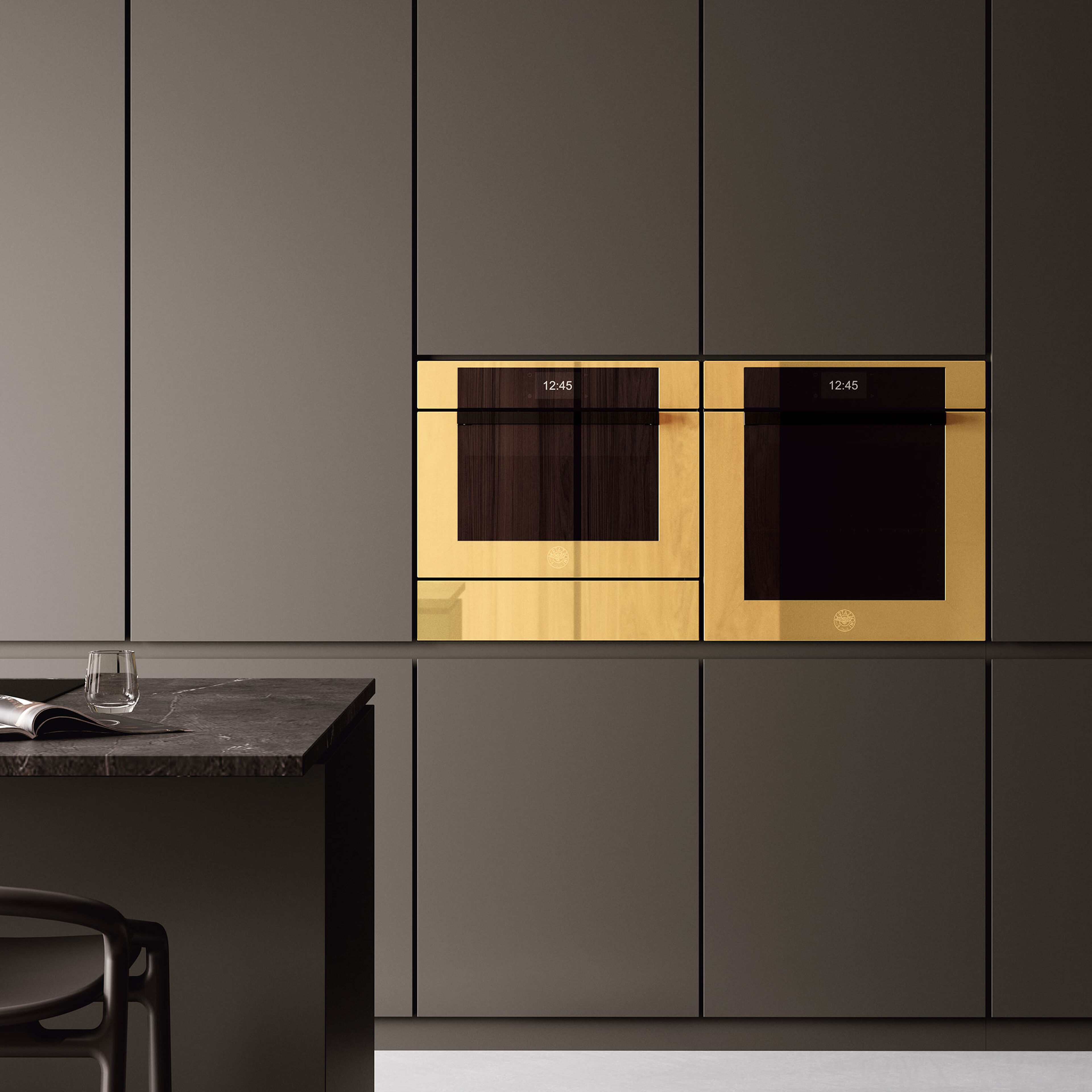 FMOD4077MTG3 Modern kombiovn med mikrobølgefunktion, guld