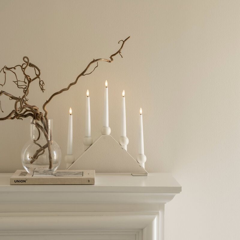 Luna adventslysestage, hvid