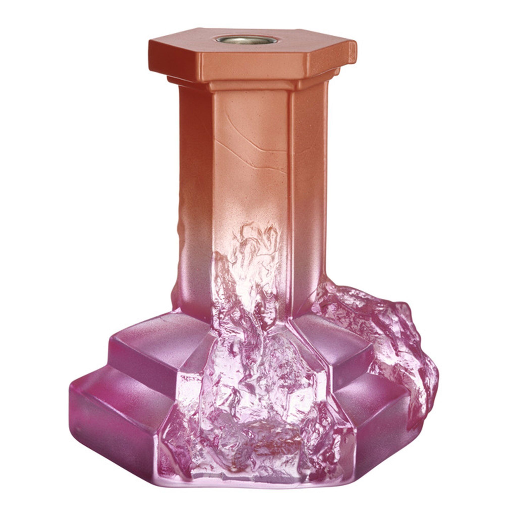 Alternativ bild 1 för Kosta Boda Rocky Baroque ljusstake 175 mm, spicy rose