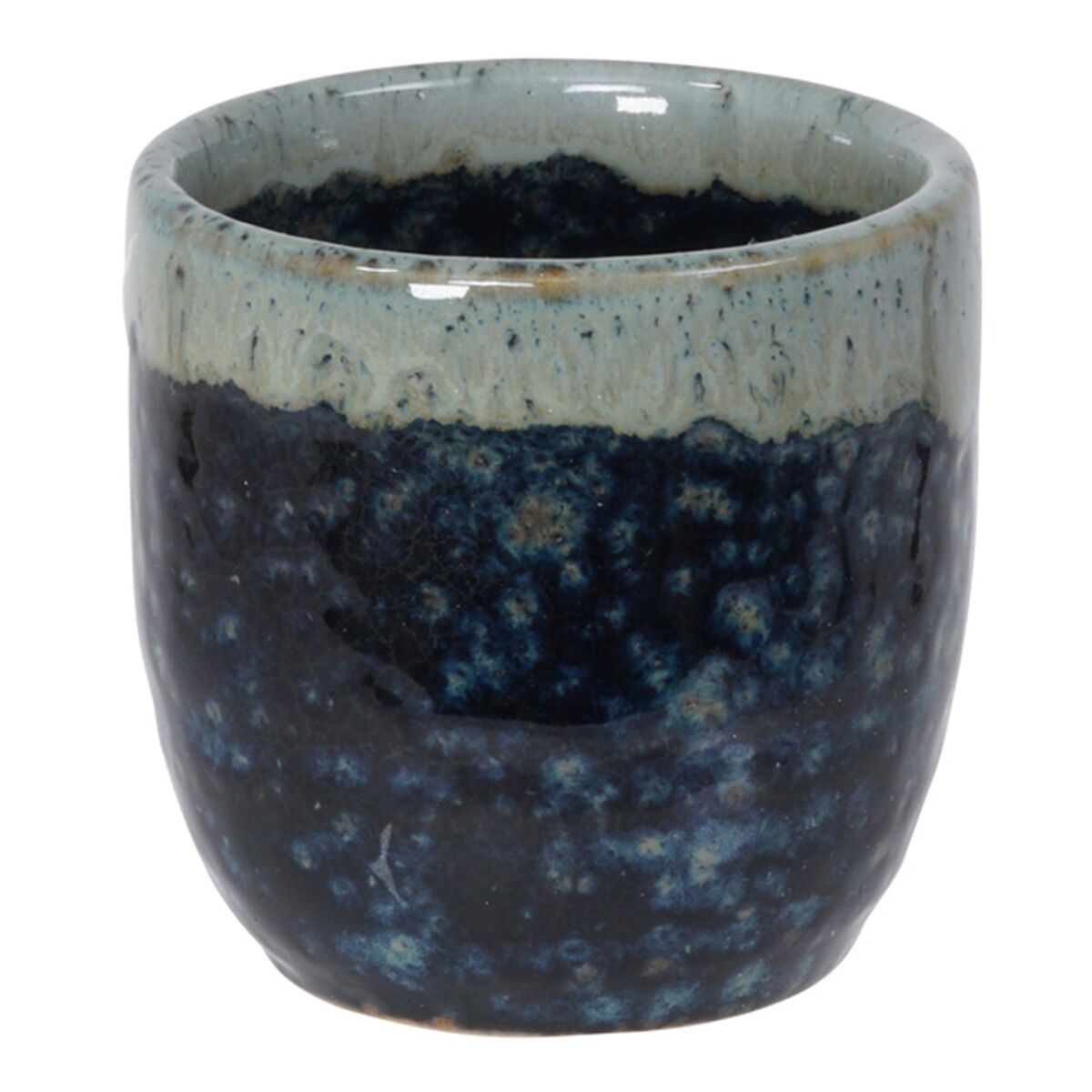 Sakekuppi 50 ml, valkoinen/sininen