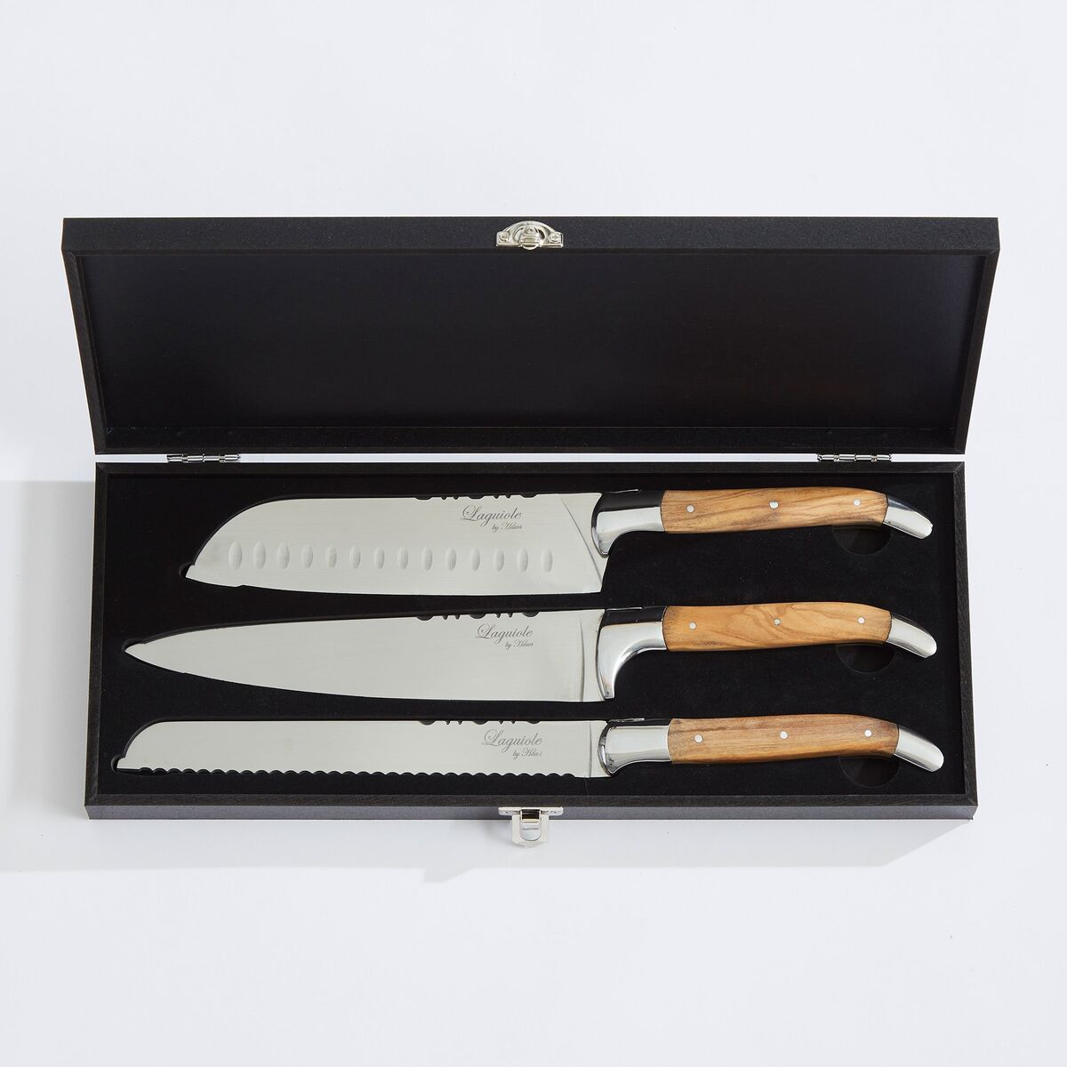 Knivset 3 delar, Olive