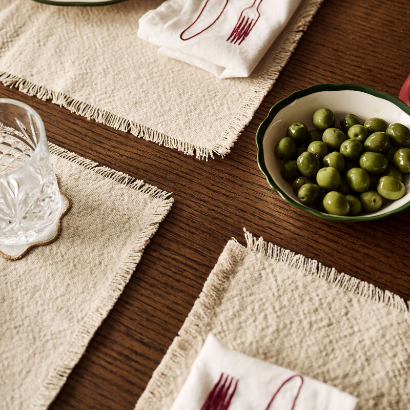 Ravella bordbrikke 2 stk, sand