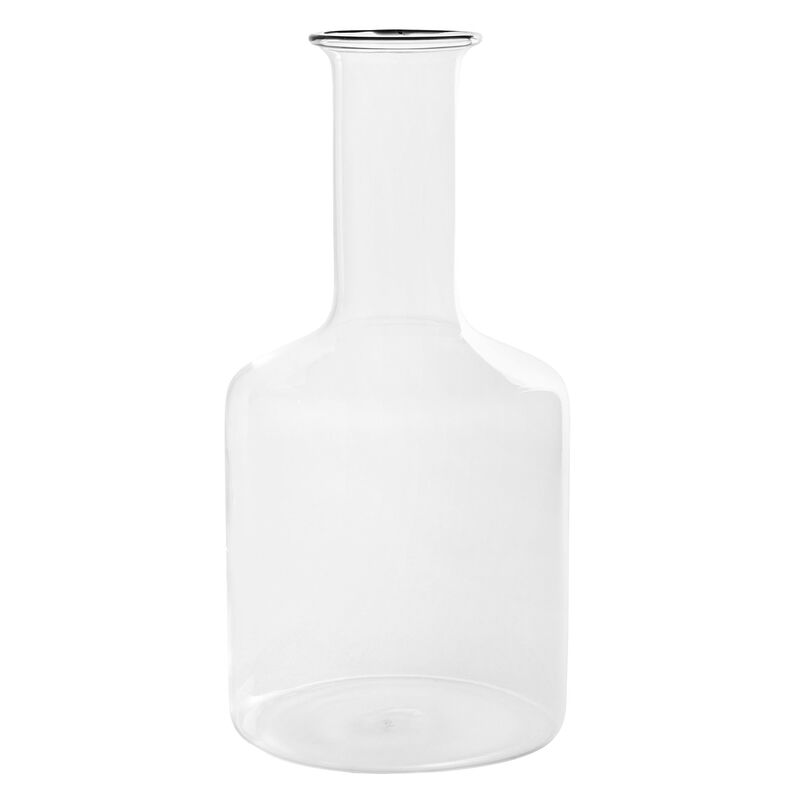 Karaff, klar med svart kant