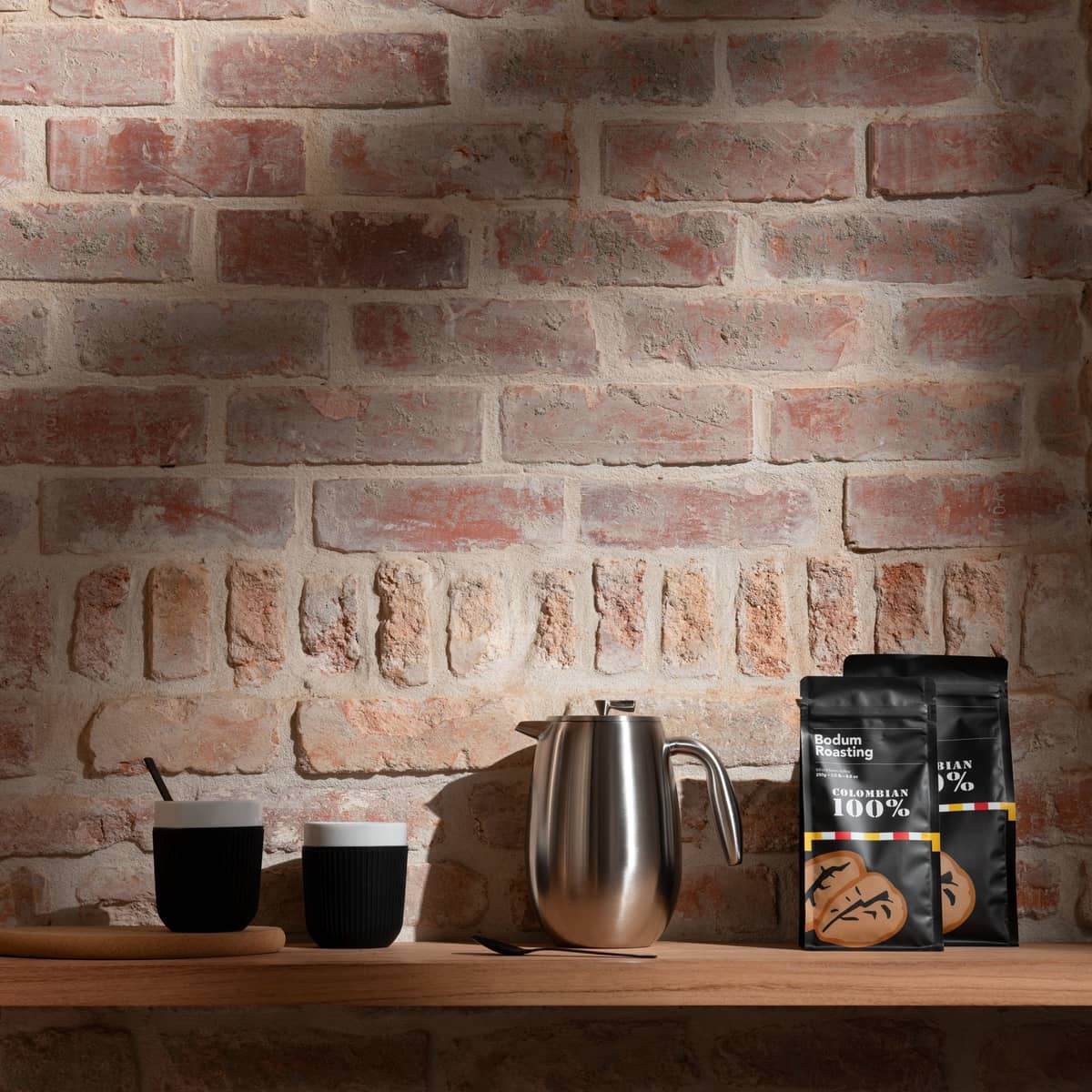 Columbia kaffebrygger, 8 kopper, mat krom