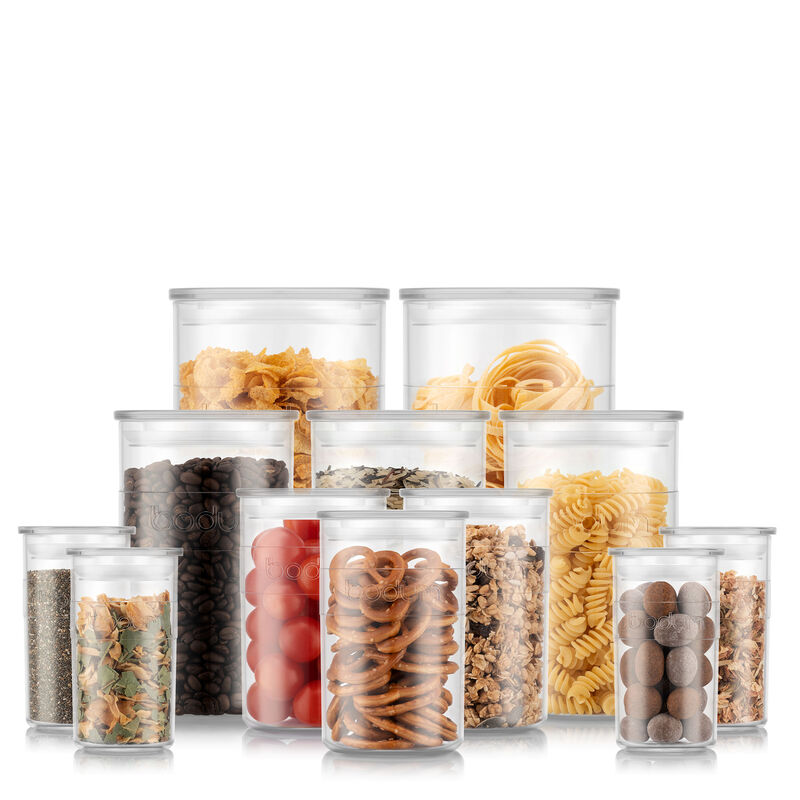 Presso förvaringsburkar 12 delar, transparent