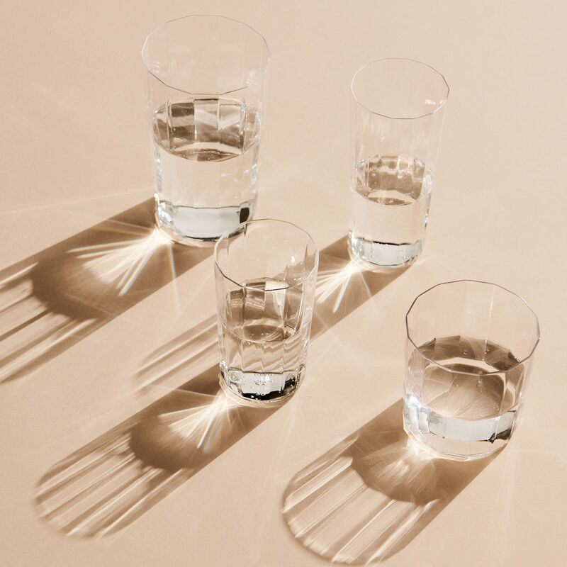 Vinklet glas 4 stk (medium), klar