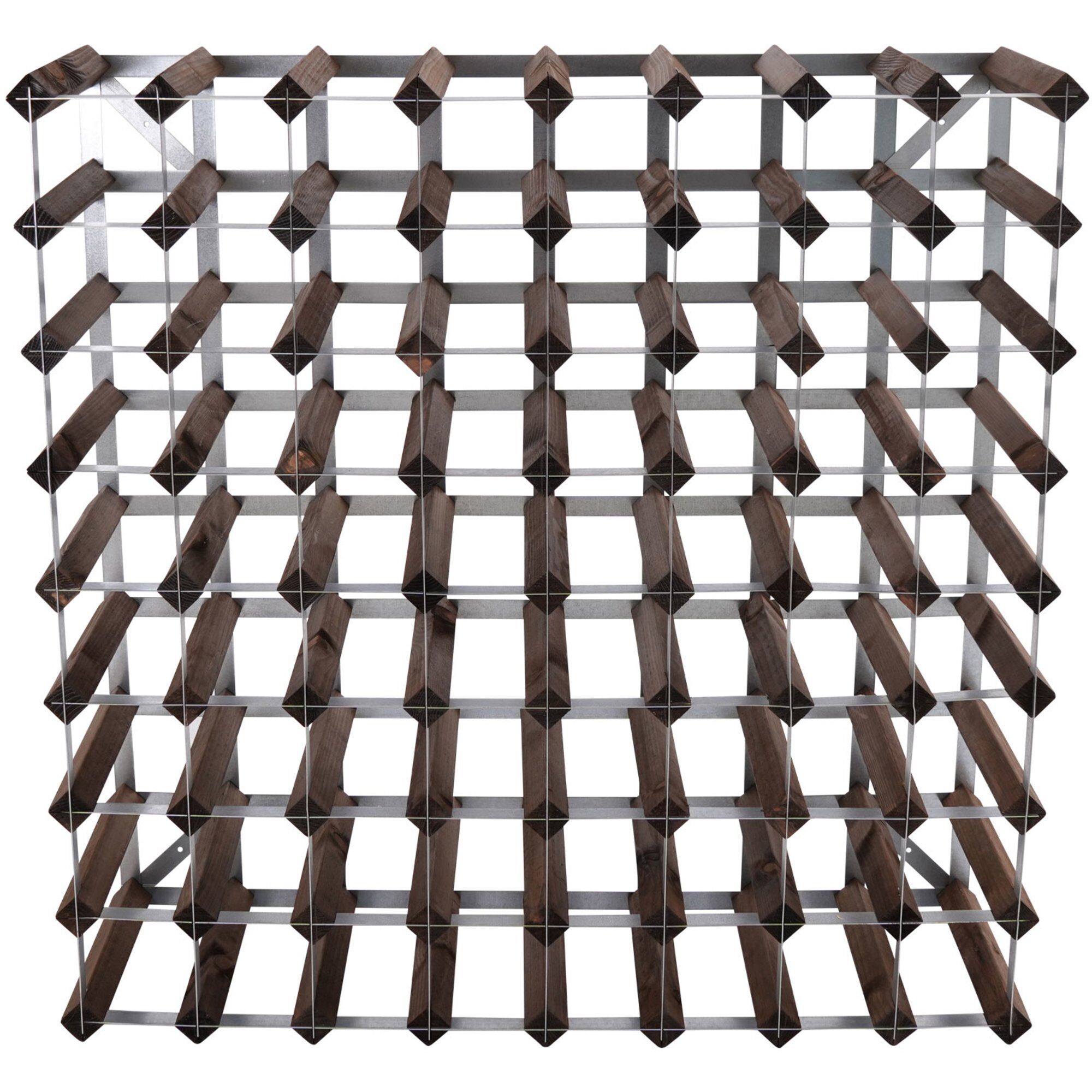 Alternativ bild 1 för Traditional Wine Racks Vinställ Påbyggnadsbart 72 Flaskor Dark oak