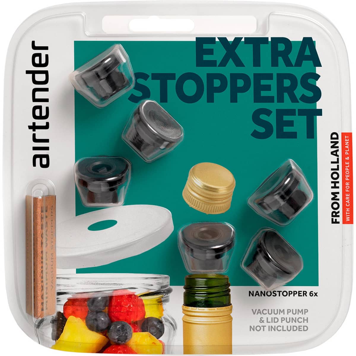 Ekstra vakuumpropper 6-pakning