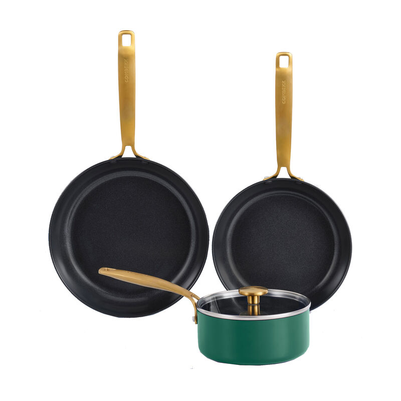 Combekk Stegepande- og kasserollesæt 4 dele, grøn