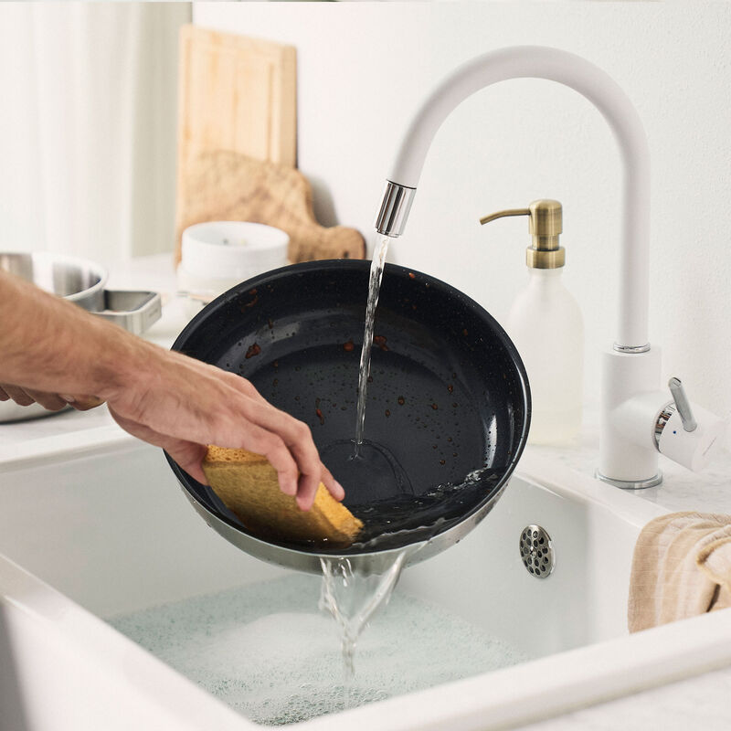 Pure stegepande 24 cm, rustfrit stål, grå