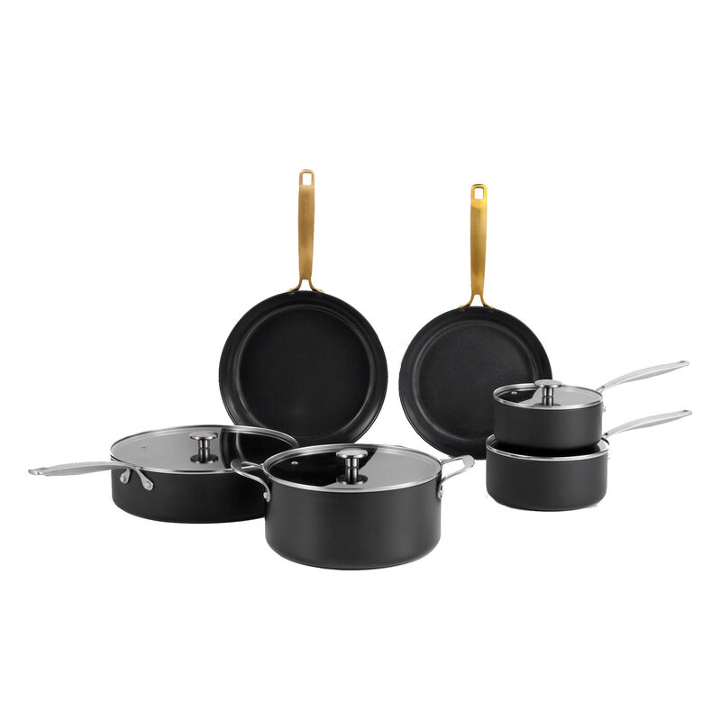 Combekk Stegepande- og kasserollesæt 10 dele, sort