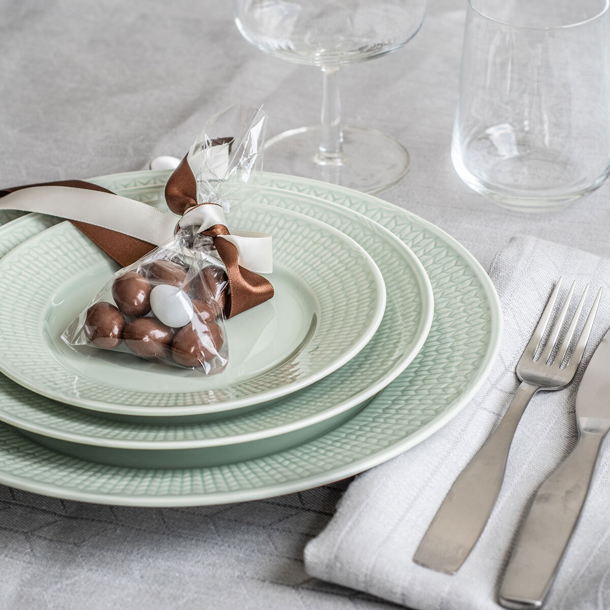 Swedish Grace -lautanen 17 cm Vaaleanvihreä