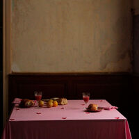 Midnatt pöytäliina Pink Hearts Rosa 180x145 cm