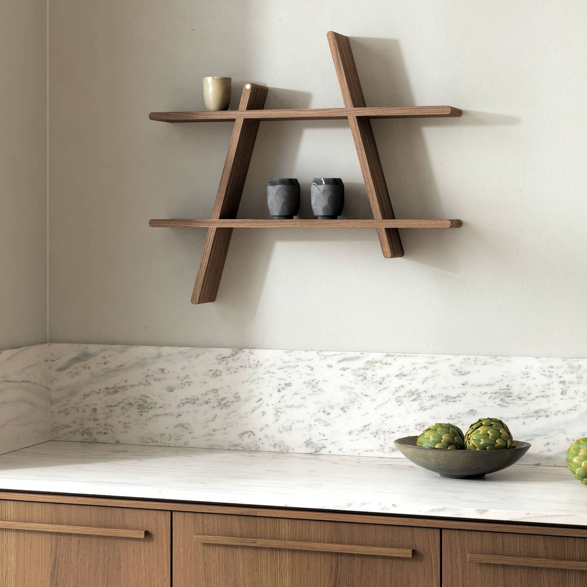 A-Shelf large hylla, dark wood