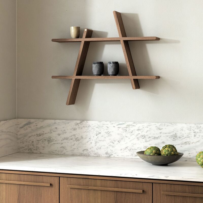 A-Shelf iso hylly, dark wood